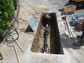 量水器更新工事 仕切弁